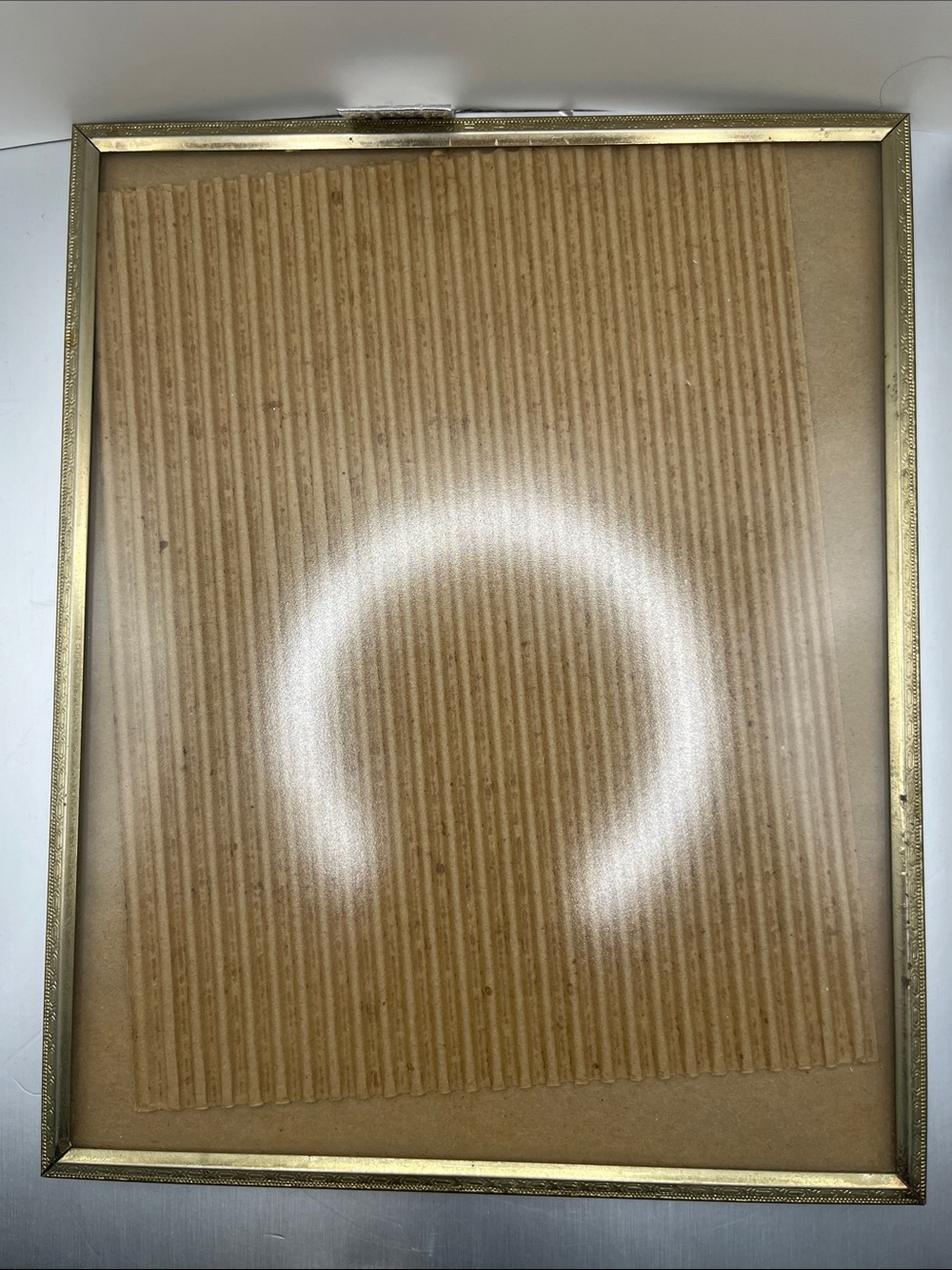 Ornate Gold Tone Picture Frame with Glass Front